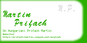 martin prifach business card